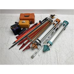 Land Surveying equipment - Nikon AX-2s Automatic Level 360 degrees, serial no.810890; in carrying case with instructions; Nikon Electronic Distancemaster Prism; in carrying case; Imax B6AC Dual Power Professional Balance Charger/Discharger; in carrying bag; Omni Zero 