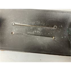 Bowie knife by J. Nowill & Sons Sheffield England Est. AD1700,  with 17.5cm steel blade, brass cross-piece, antler grip and alloy pommel; in leather sheath L32cm overall