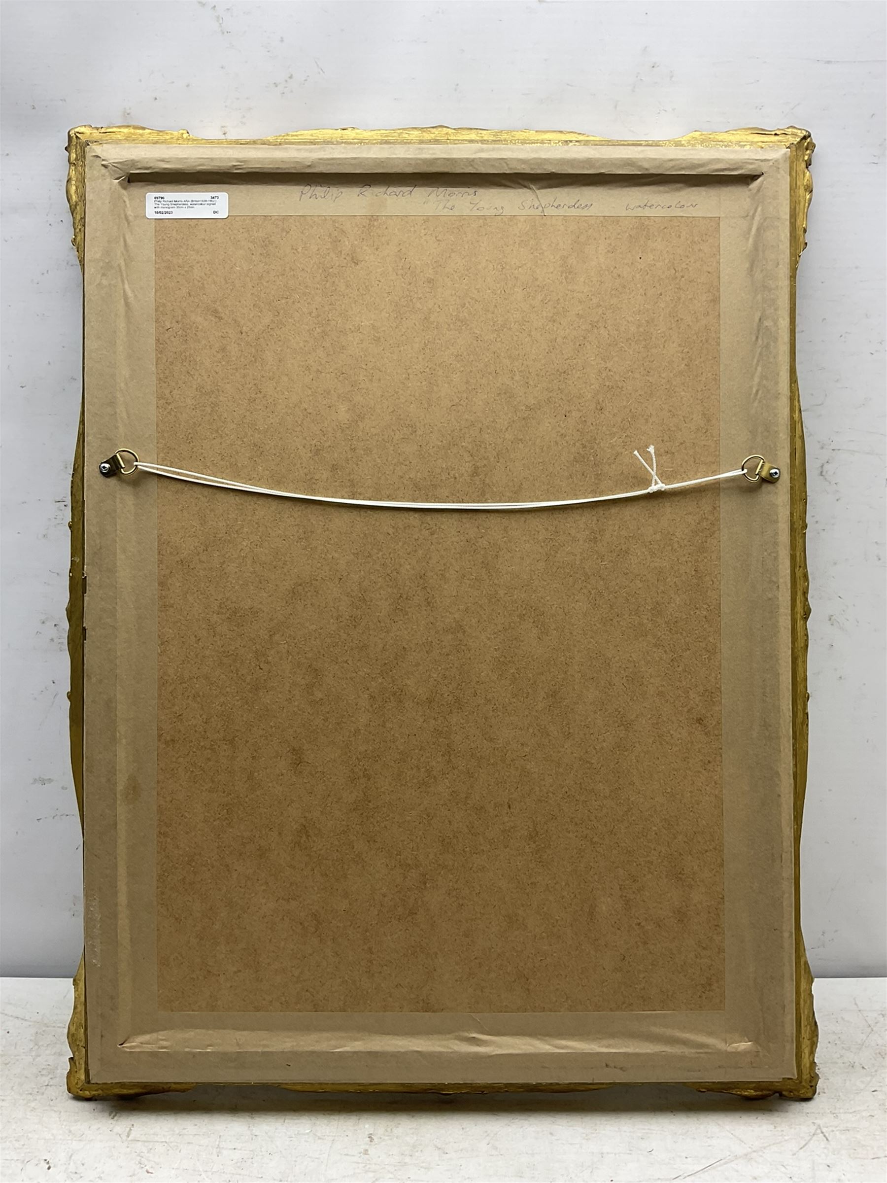 Philip Richard Morris ARA (British 1838-1902): The Young Shepherdess, watercolour signed with monogram 35cm x 23cm