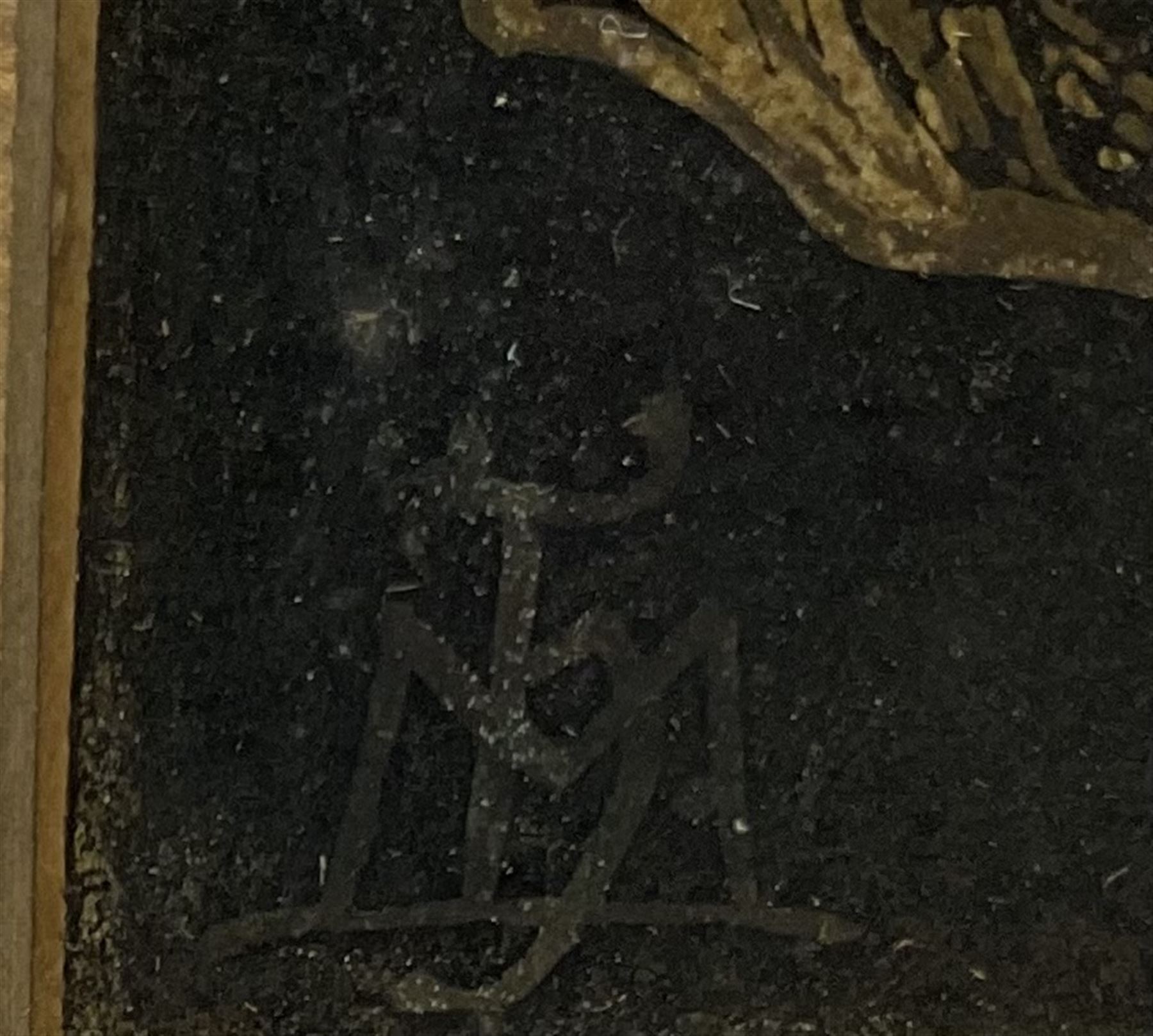 Haydn Reynolds Mackey (British 1881-1979): The Epitaph and the Epilogue, lino cut highlighted in white signed in pencil on the border and monogramed in the image 34cm x 27cm
Provenance: given to the vendor Neil Tyler, a pupil and fellow artist