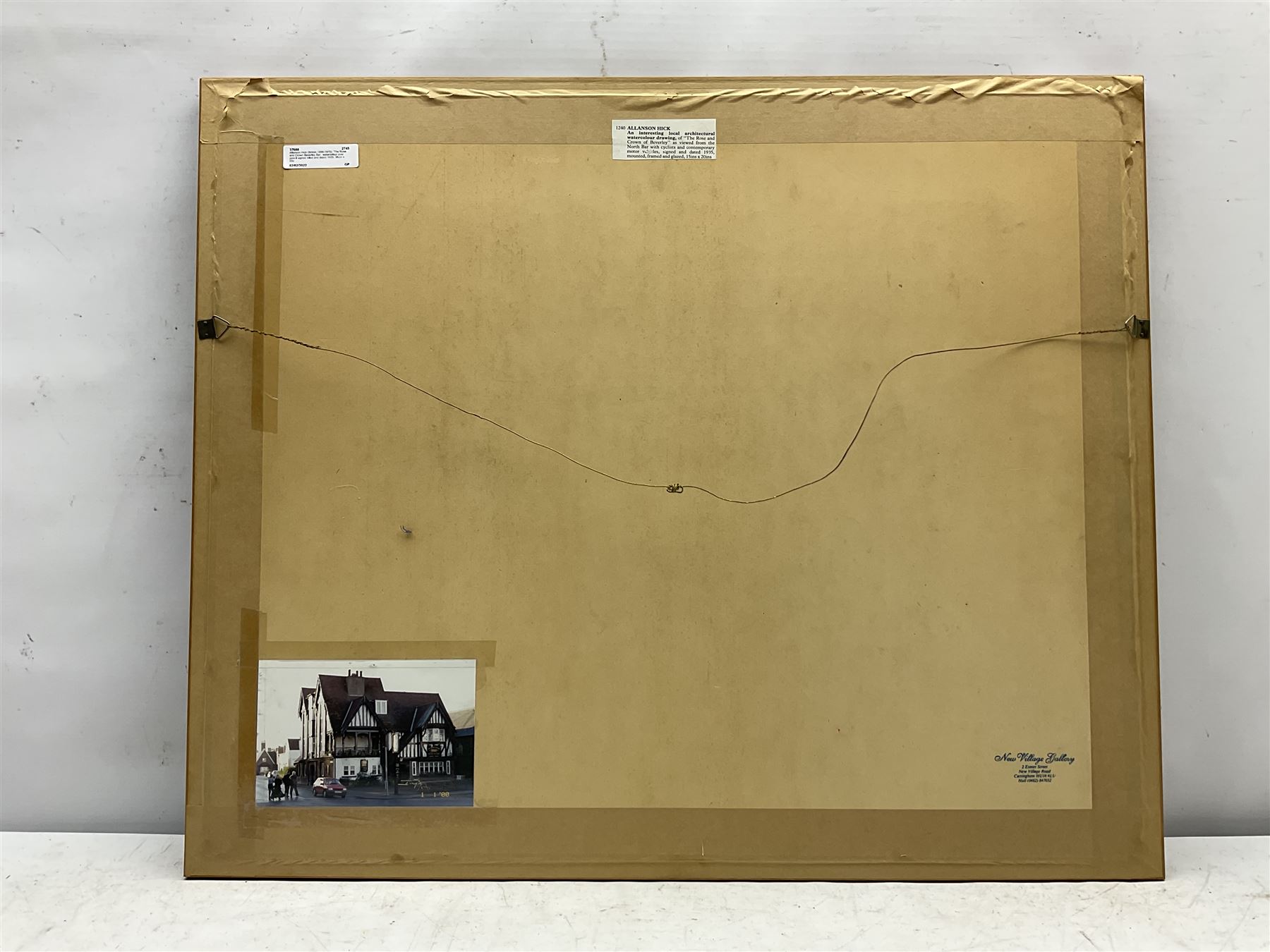 Allanson Hick (British 1898-1975): 'The Rose and Crown Beverley Bar', watercolour over pencil signed titled and dated 1935, 38cm x 50cm