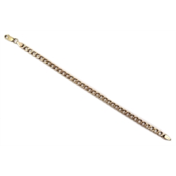  9ct gold flattened curb chain bracelet, hallmarked  
