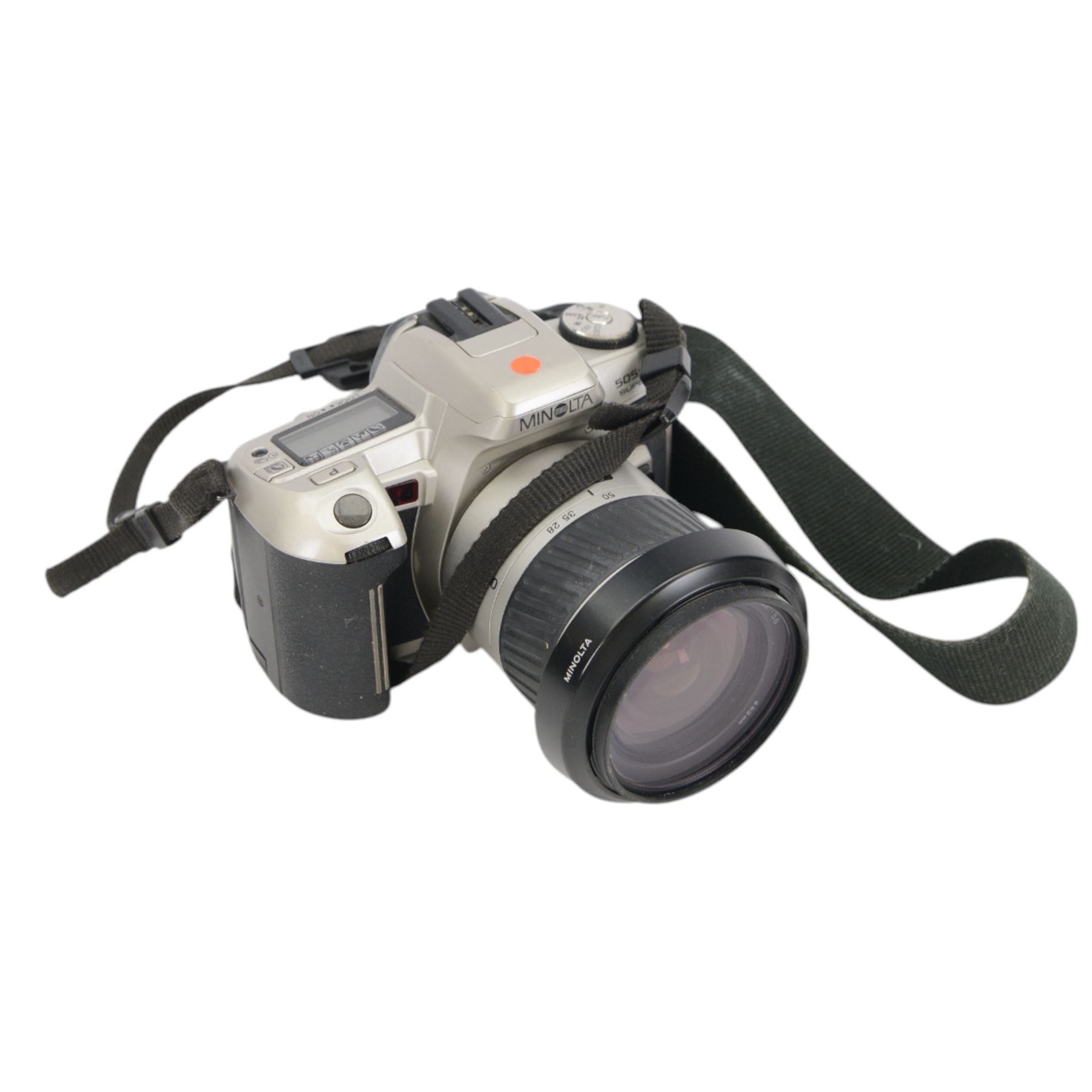 Two Minolta SLR cameras and accessories, comprising X700 camera body serial no. 1349766 with a Minolta MD 50mm 1:1.7 lens serial no. 8240515 and a 505si Super camera body serial no. 92103202 with a Minolta AF Zoom 28-80mm 1:3.5 (22) - 5.6 lens serial no. 62022069, a Minolta MD Zoom 70-210mm 1:4 lens serial no. 1030550, a Minolta MD Celtic 28mm 1:2.8 lens and a Minolta Auto 360PX flash
