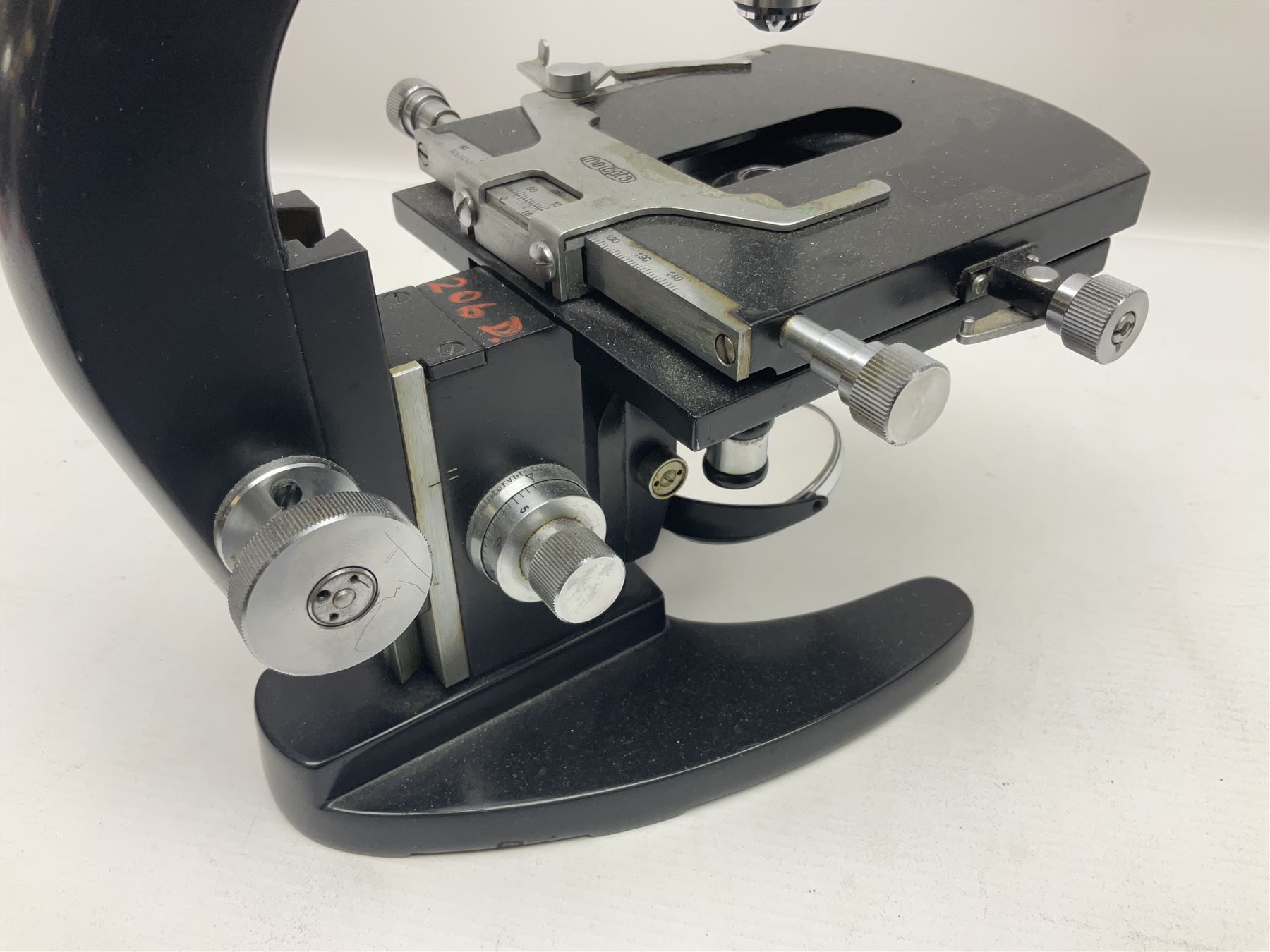 Four microscope, comprising W.J George Ltd, Watson Service 716606, Meopta no 230087 and one other  