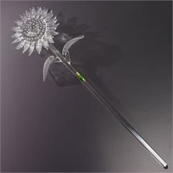 Set of six Waterford Crystal flowers, to include Fleurology Sunflower, Tulip, Lily, Rose, and others not Fleurology comprising Orchid and Calla Lily, in original boxes