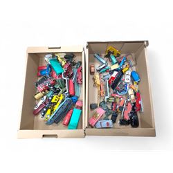 Collection of diecast loose and playworn model vehicles, mostly Corgi and Dinky examples, ...
