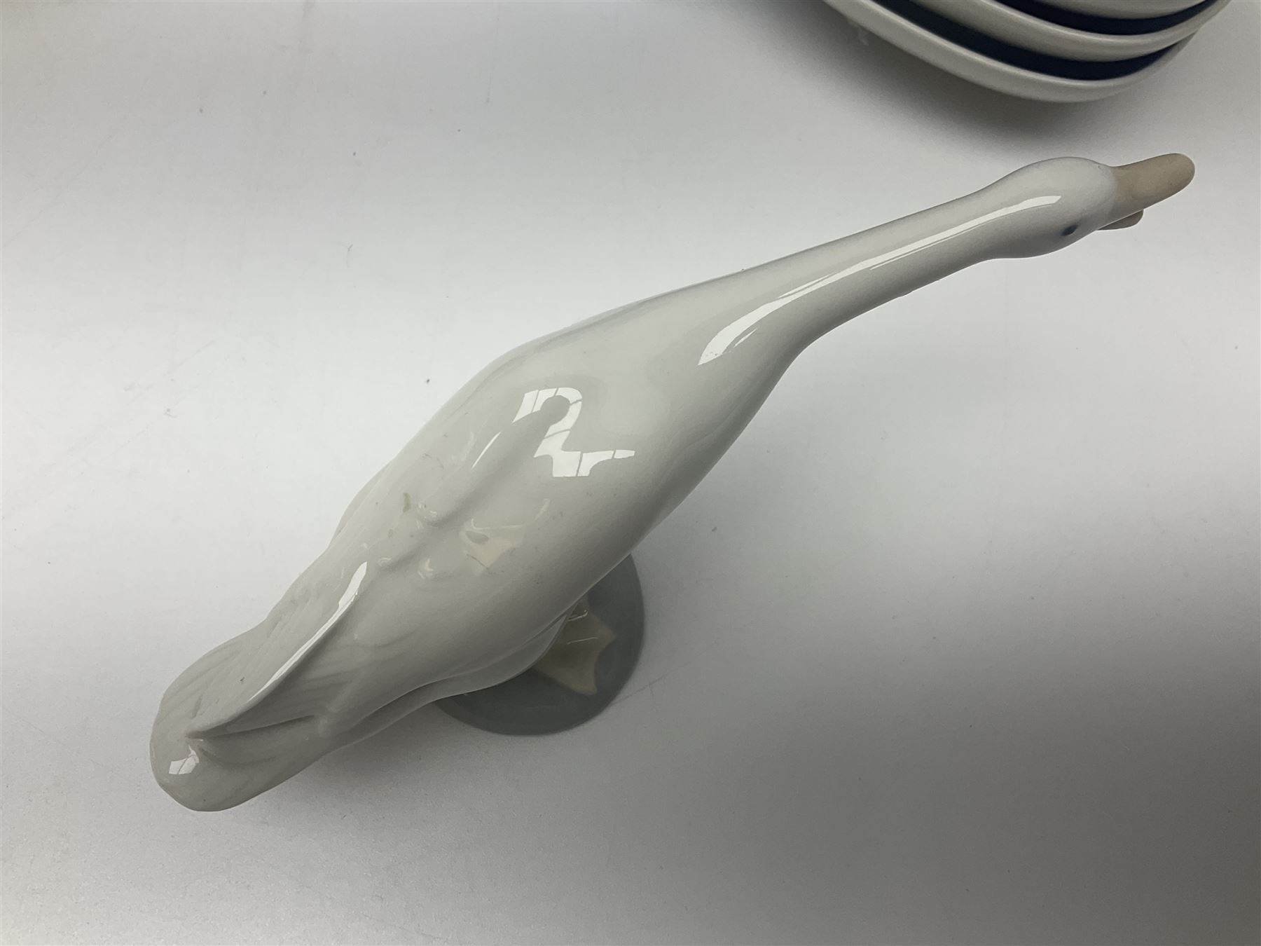 Royal Copenhagen, Mors Dag 1973 plate, together with Royal Copenhagen  vase and ticket dishes and a Lladro swan  