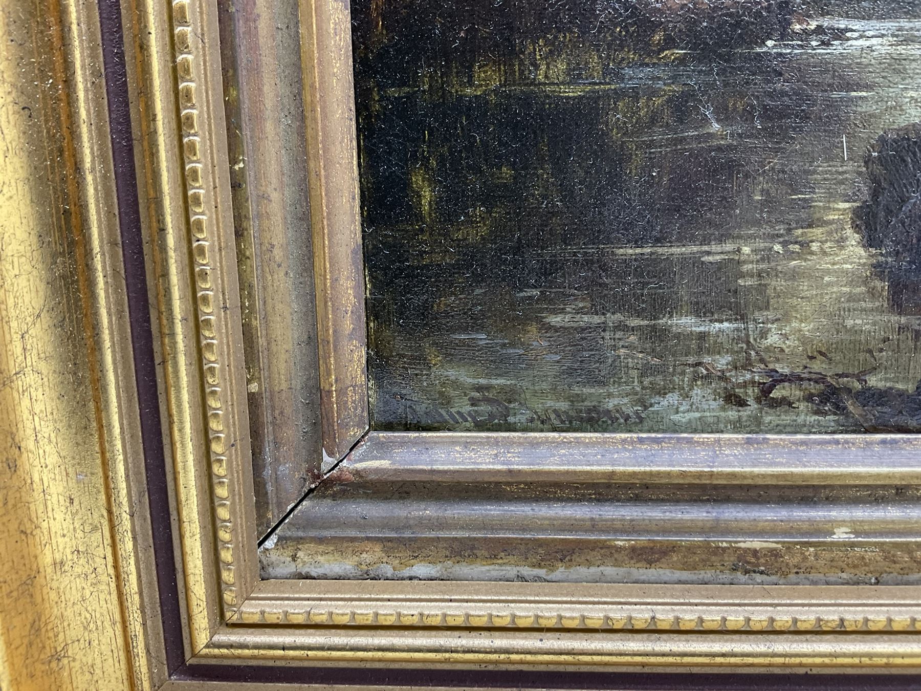 Joel Owen aka Francis E Jamieson (British 1895-1950): 'A Golden Evening - Lochearnhead', oil on canvas signed and indistinctly dated, titled verso, together with a similar oil by another hand indistinctly signed 34cm x 24cm (2)