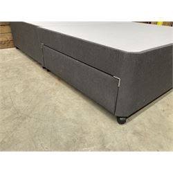 Double divan bed base with two storage drawers