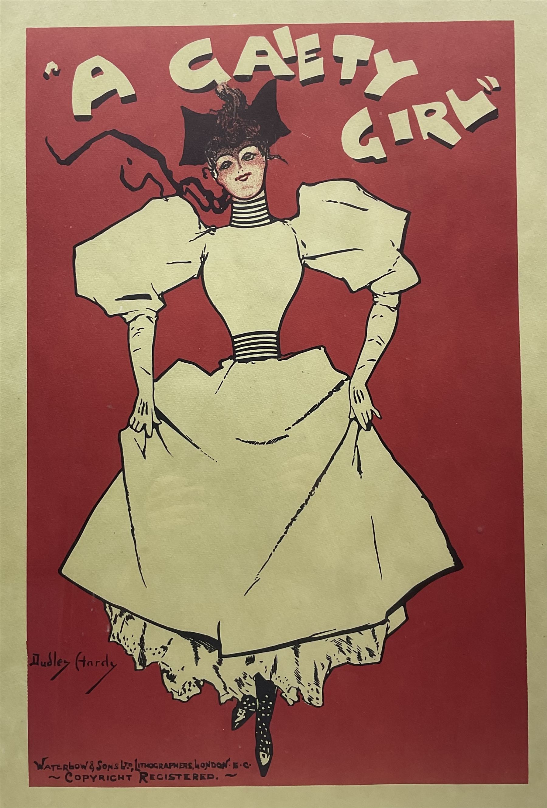 After Dudley Hardy (British 1867-1922): 'A Gaiety Girl', colour lithograph poster for the musical comedy by Sidney Jones, numbered 573/2000 with blind stamp 75cm x 49cm