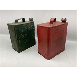 Two vintage petrol cans, H33.5cm, W24.5cm