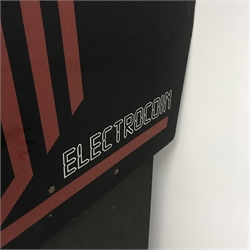 Electrocoin 'Xenon' arcade machine, with two game cartridges 'R-Type Leo' and 'Seibu Soccer', W69cm, H187cm, D93cm