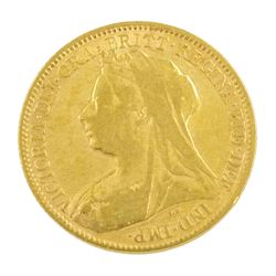 Queen Victoria 1898 gold half sovereign coin