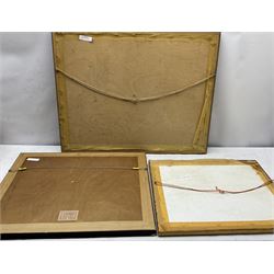 W Smallwood Winder (British 1870-1910): Lake Scene, watercolour signed and dated 1903 together with two further watercolours indistinctly signed max 39cm x 54cm (3)