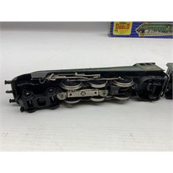 Hornby Dublo - 3-rail - Class A4 4-6-2 locomotive 'Mallard' No.60022 in BR green; in original box; and Duchess Class 4-6-2 locomotive 'Duchess of Montrose' No.46232 in BR matt green; in original plain blue box; with associated tender in plain blue box (3)
