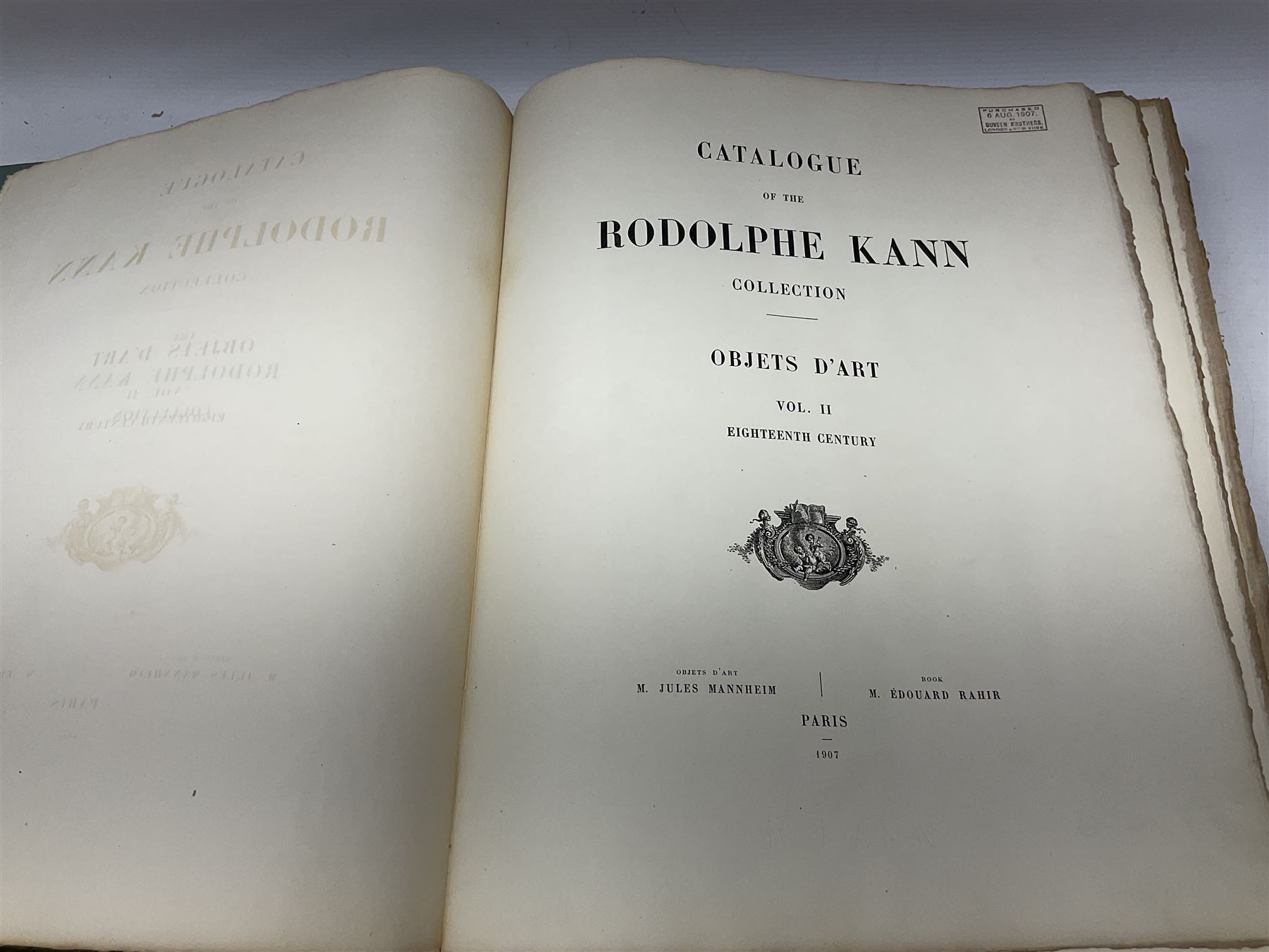 The R. Kann Collection, Objects D/Arts Vol I, Middle Age and Renaissance, and Vol II XVIIIth Century, together with The R. Kann Collection, Pictures, Vol I & Vol II, Paris, Charles Sedelmeyer 1907, photogravure plates