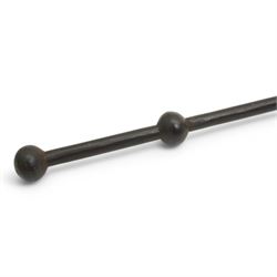 Indian Shishpar steel flange mace with six engraved hinged flanges, the shaft with a ball terminal L71cm 