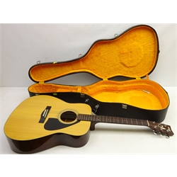  Yamaha FG-410 acoustic six string guitar in fitted hard case   