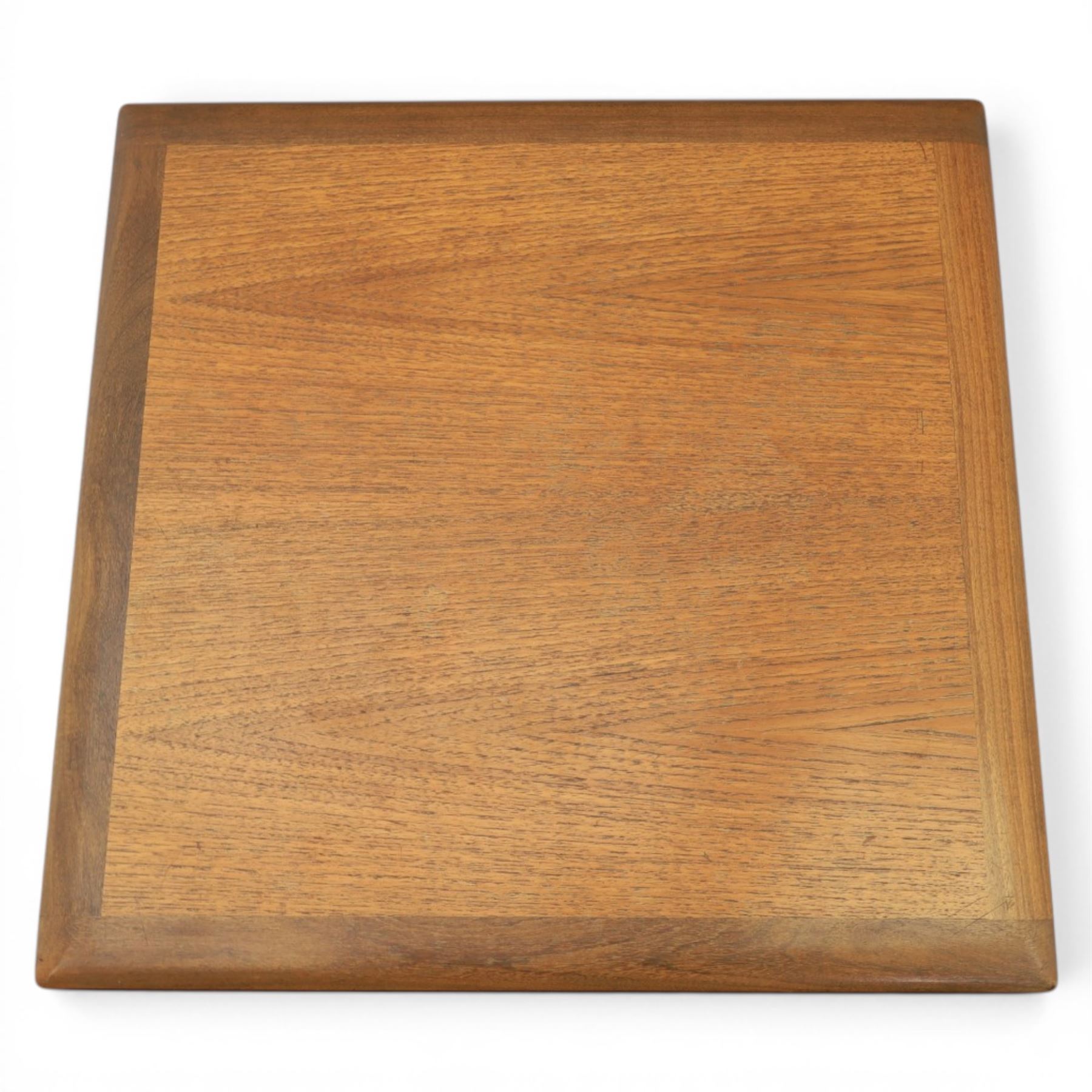 G-Plan - 'Astro' teak nest of three tables, square top with shaped supports