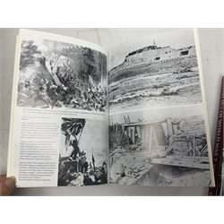 Nine reference books of Victoria Cross interest including four 'VCs of the First World War' series; Martin Ashcroft: Victoria Cross Heroes; John Laffin: British VCs of World War Two; Bryan Perrett: For Valour; Ann Clayton: Martin Leake Double VC; and John Percival: For Valour (9)