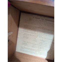 Cary Porter Ltd celestial navigational star globe patent no. 21450, the cream coloured sphere printed in black with stars and constellations, with brass meridian and horizon rings, contained within a fitted wooden box with paper instruction label to interior, globe diameter 11.5cm, box H21cm
