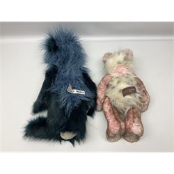 Six Charlie Bears, comprising limited edition Charlie Birthday Bear 2018 CB181946A, designed by Isabelle Lee, limited to 2000, Sharon CB181822B, Muffin CB191943B, and Raspberry Trifle CB631404, each designed by Isabelle Lee, Roman CB191807O, designed by Heather Lyell, and Angelica CB206018O, all with tags