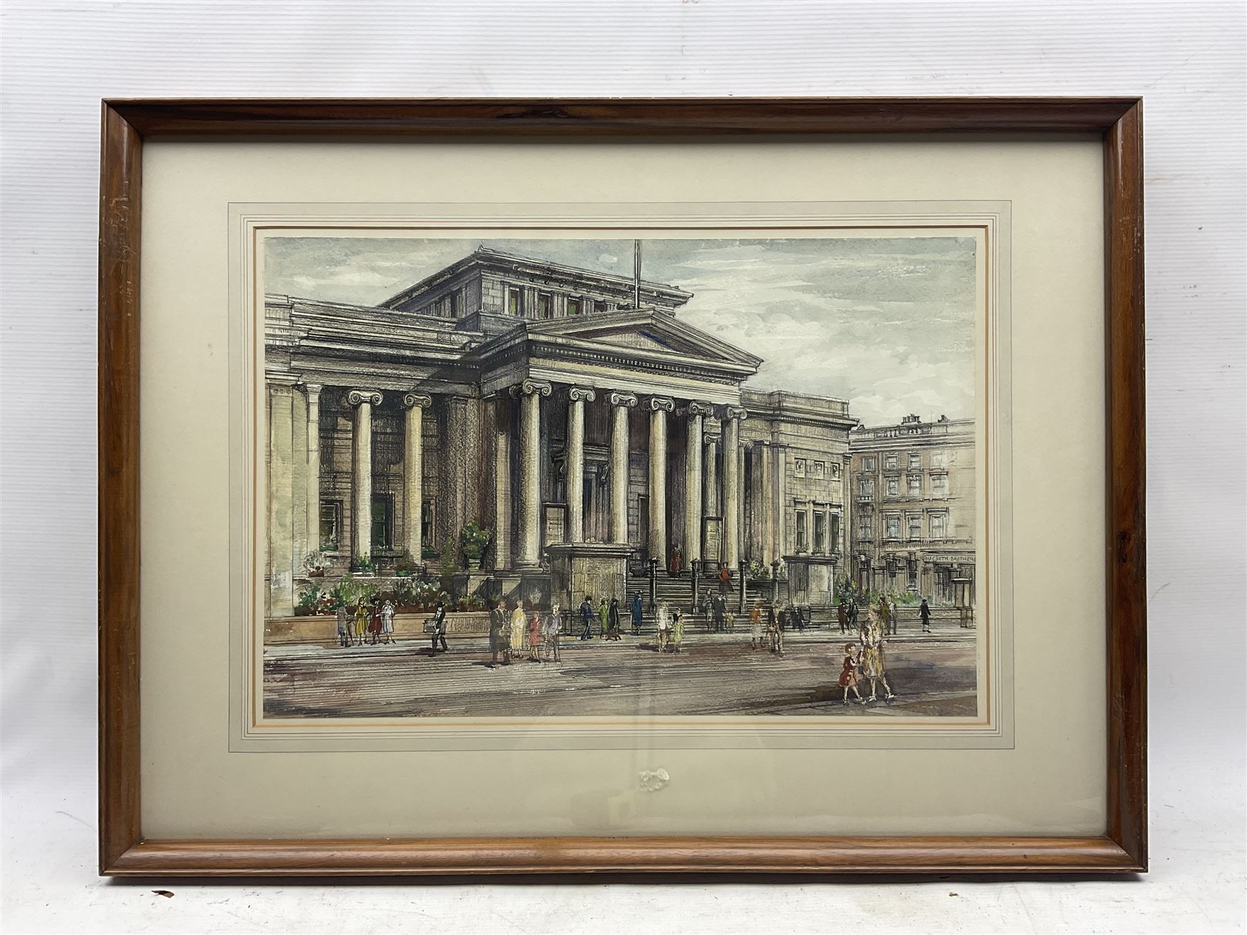 Allan Peel Tankard (British 1897-1964): London Street Scenes, set of three ink and watercolours signed and dated 1953, in matching frames, max 37cm x 55cm (3)