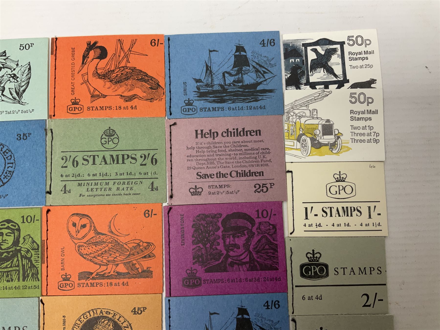 GPO pre -decimal stamp booklets and other stamp booklets, some being complete