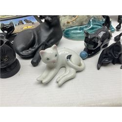 Collectables including figures, mugs, pictures, etc, mostly relating to black cats