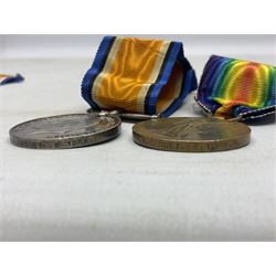 Family group of five WW1 medals for the East Yorkshire regiment comprising trio of 1914-15 Star, British War Medal and Victory medal awarded to 13-368 Pte. C. Padget; and British War Medal and Victory Medal to 201829 Pte. H.W. Padget; all with ribbons (5)