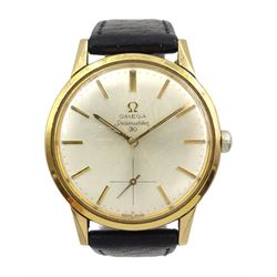 Omega Seamaster 30 gentleman's gold-plated 17 jewels manual wind wristwatch, No. 125.003-62 , calibre 269, movement No. 20219142, on original Omega leather strap