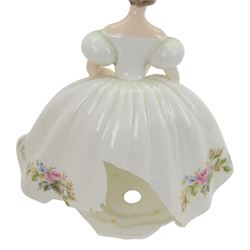 Royal Worcester figure Jill, together with Coalport Golden Anniversary, eight other figures, Aynsley orchard gold items and other collectables 