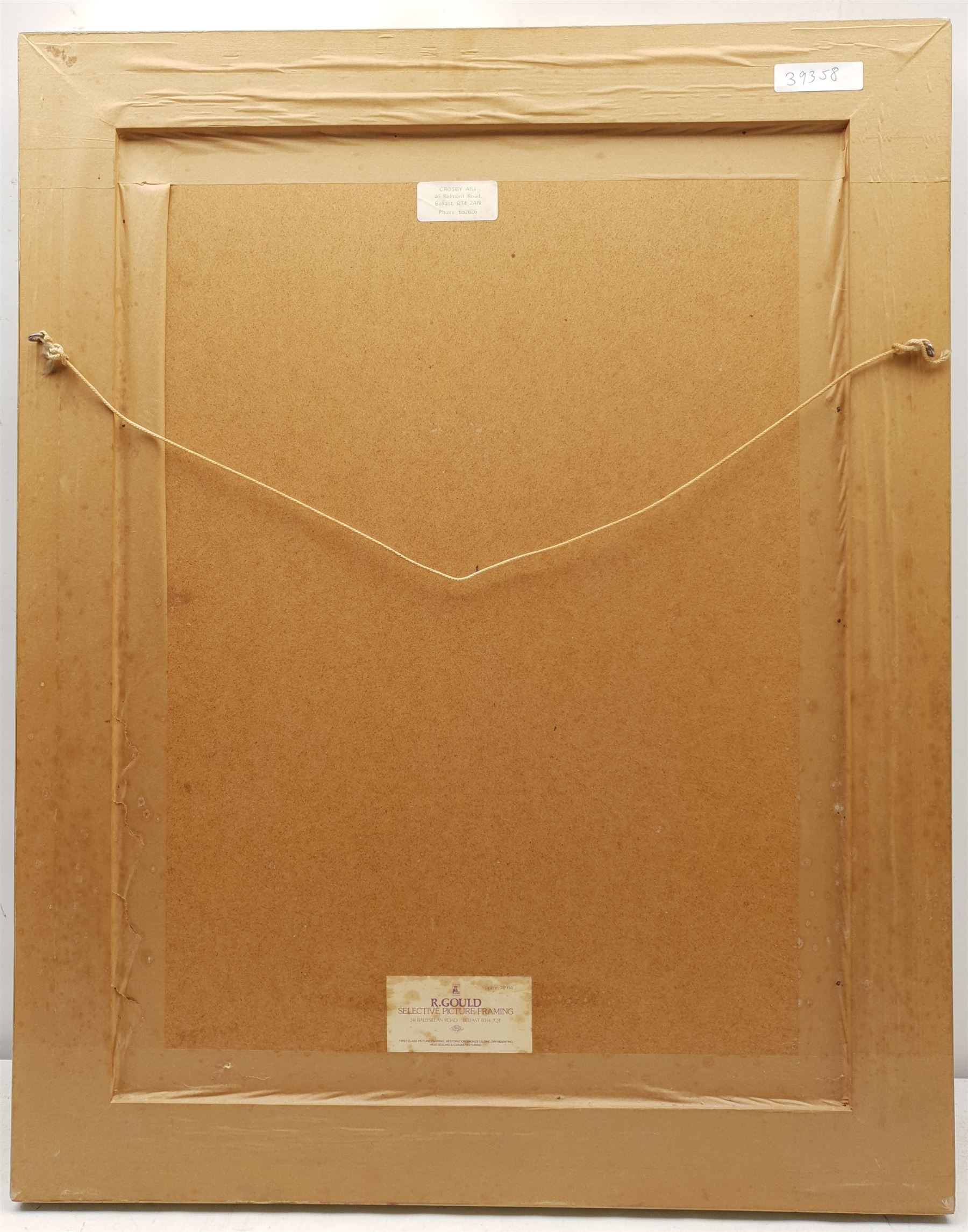 Oriental School (20th century): Portrait of a Chinese Man Smoking, oil on board indistinctly signed 59cm x 44cm