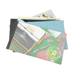 Seven Royal Mail special stamps books, 1986-1992, six Royal Mail miniature sheets packs, 2005-2010, and twenty one Royal Mail Prestige stamp books