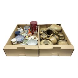 Denby part tea and dinner service, together with Wedgwood jasperware vase and other collectables, in two boxes