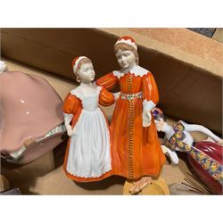 Willowtree figure, sign for love, two hummel figures, eight hummel miniature collectors plates, Francesca art bone china figurine Alexandra and other other figures
