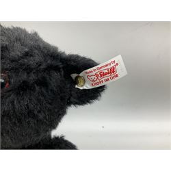 Steiff 'Leo the 1912 Titanic Mourning Bear', in black mohair with tag, limited edition no. 605, with original certificate and box