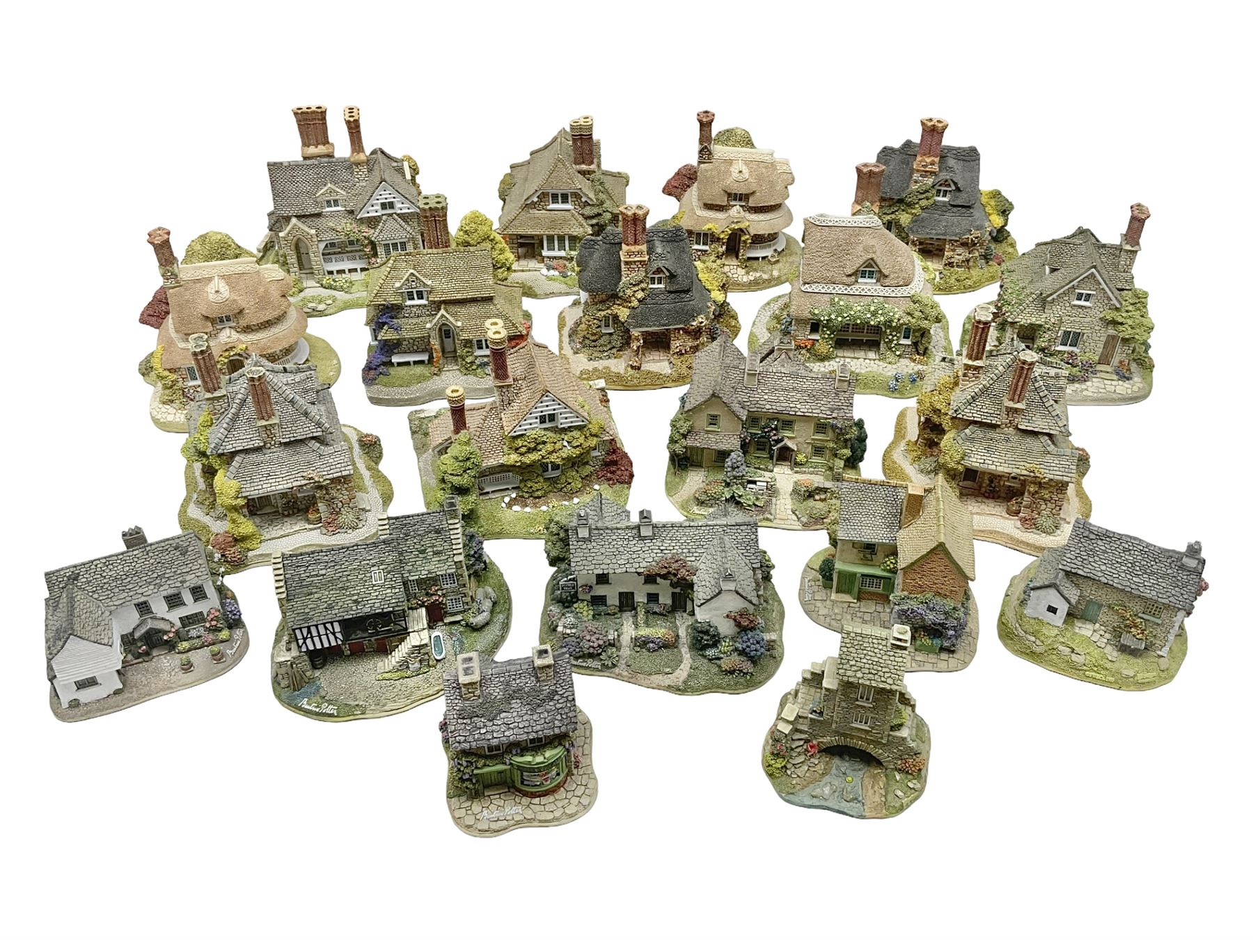 Eight Lilliput Lane limited edition Beatrix Potter models, including Buckle Yeat, Tabitha Twitchits Shop and Ginger Pickles Shop, together with twelve Lilliput Lane models from the Blaise Hamlet collection, including Dial Cottage, Diamond Cottage and Vine Cottage, all with deeds and original boxes (20)