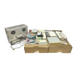 Realistic TR-3000 Logic Control stereo tape deck reel to reel HiFi, with a large collection of reels 