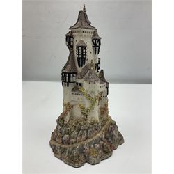 Five Lilliput Lanes, comprising Christmas at Woody Bay Station and Calling Home for Christmas both from the Illuminated collection, Castle of the Exiled Prince, Castle of The Ransomed King and Helvellyn, all with original boxes (5)