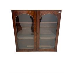 19th century figured mahogany bookcase top