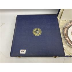 Five Spode Mulberry Hall limited edition Regimental commemorative plates - Argyll & Sutherland Highlanders No.9/500; Cheshire Regiment No.352/500; Kings Own Scottish Borderers No.113/500; Black Watch Royal Highland Regiment No.331/500; and Royal Welch Fusiliers No.309/500; all boxed with certificates (5)