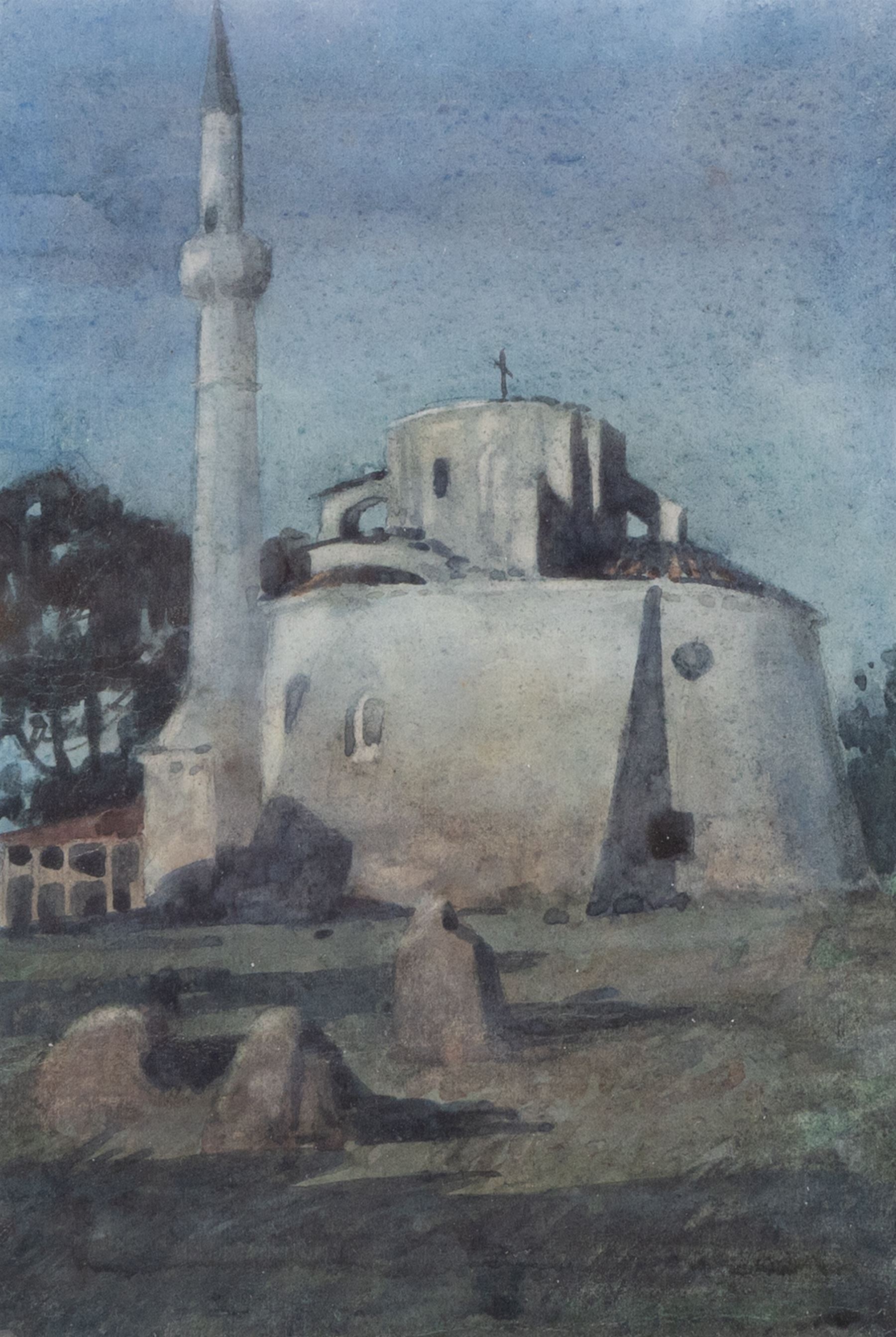 Albert Moulton Foweraker (British 1873-1942): A Spanish Church, possibly Cordoba, watercolour unsigned 24cm x 16cm