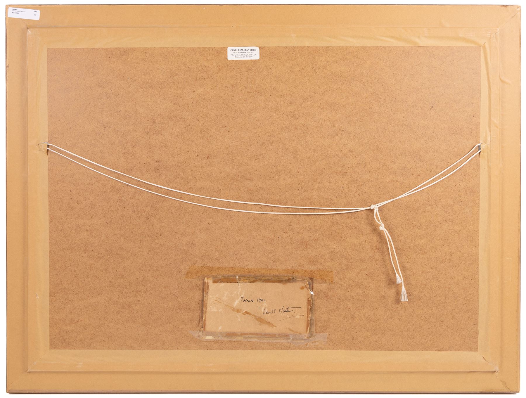 David S M* (British 20th Century): Siege of 'Tobruk - 1941', oil on board, indistinctly signed and titled verso 54cm x 76cm