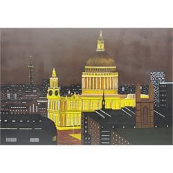 Gerard Fagard (French 1938-): St Paul's Cathedral, oil on canvas unsigned 80cm x 118cm