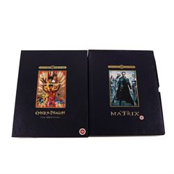 Special Edition DVDs and VHS tapes, comprising Enter The Dragon 25th Anniversary Edition DVD, The Matrix 25th Anniversary Edition DVD, The Planet of the Apes Collection VHS boxset and Star Wars Trilogy Widescreen Special Edition, together with Star Wars Chronicles book, by Deborah Fine and Aeon Inc