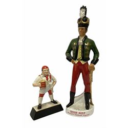 Irish Mist Soldier Liqueur decanter bottle, together with Carlton Ware 'Pick Flowers Brewmaster', decanter 48cm 