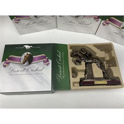 Atlas Editions pewter racehorses, to include Sea Bird, Kauto star etc  
