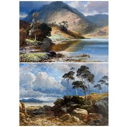 Clarence Henry Roe (British 1850-1909): Scottish Highland Landscapes, pairs oils on canvas board signed 23cm x 33cm (2)