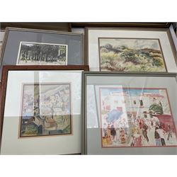Pat Faust (British fl.1950-2000); Collection of framed paintings in various media to include local scenes of Scarborough and Filey etc. 